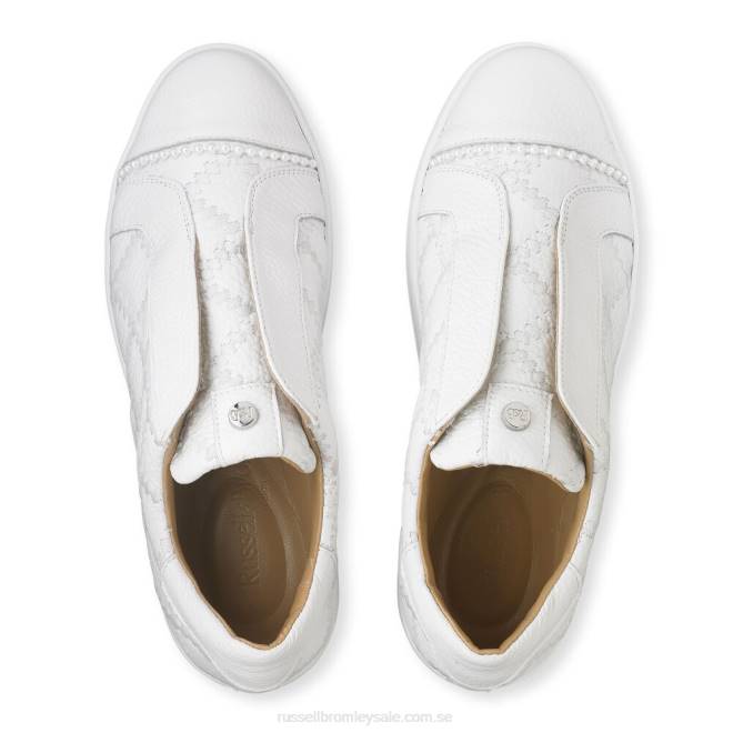 kvinnor vit Russell And Bromley seawalk snörlösa sneaker T4XZ44