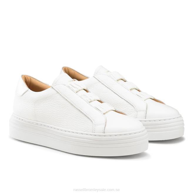 kvinnor vit Russell And Bromley sirius flatform sneaker T4XZ46