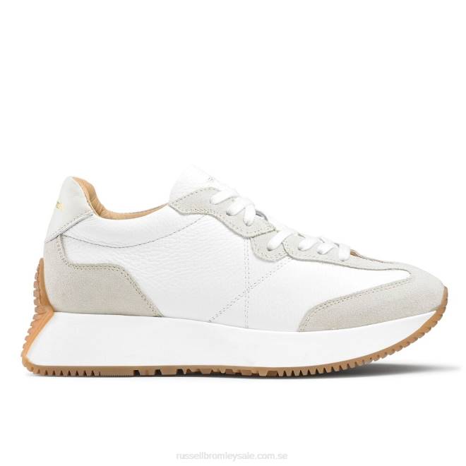 kvinnor vit Russell And Bromley sneaker med utsvängd sula i timglas T4XZ66