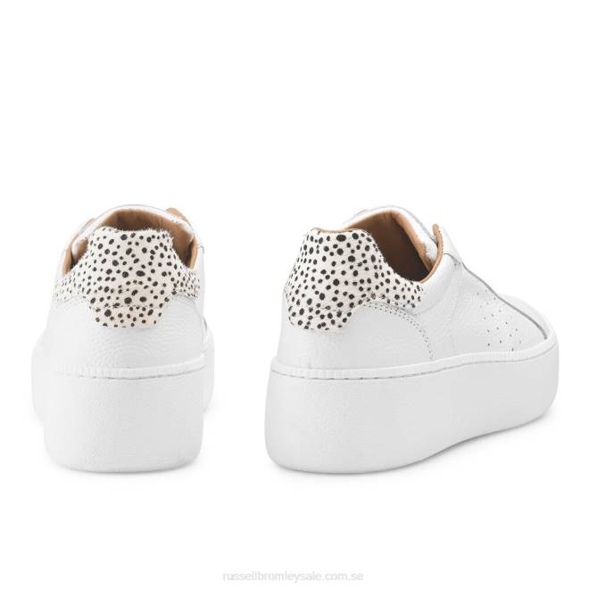 kvinnor vit Russell And Bromley sotto sneakers utan snörning T4XZ25