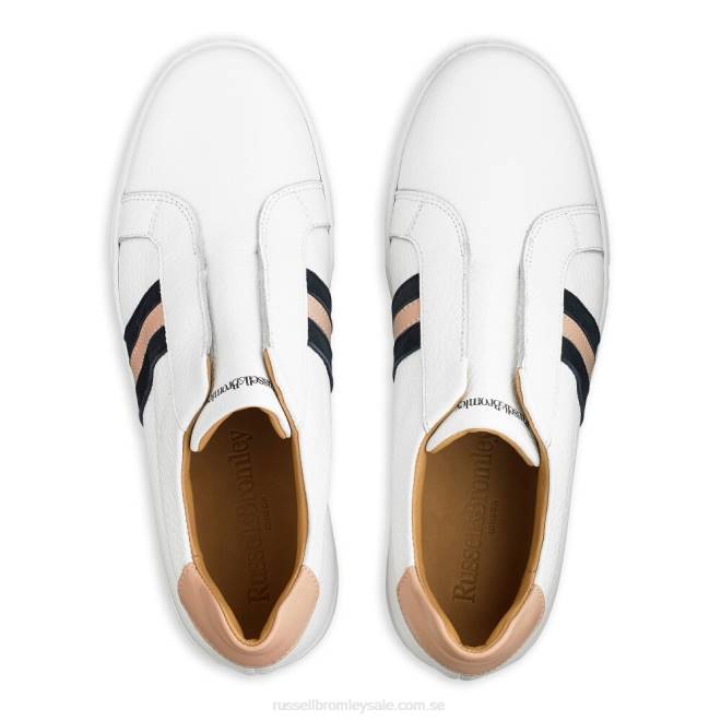 kvinnor vit Russell And Bromley stripe stripe flatform sneaker T4XZ12