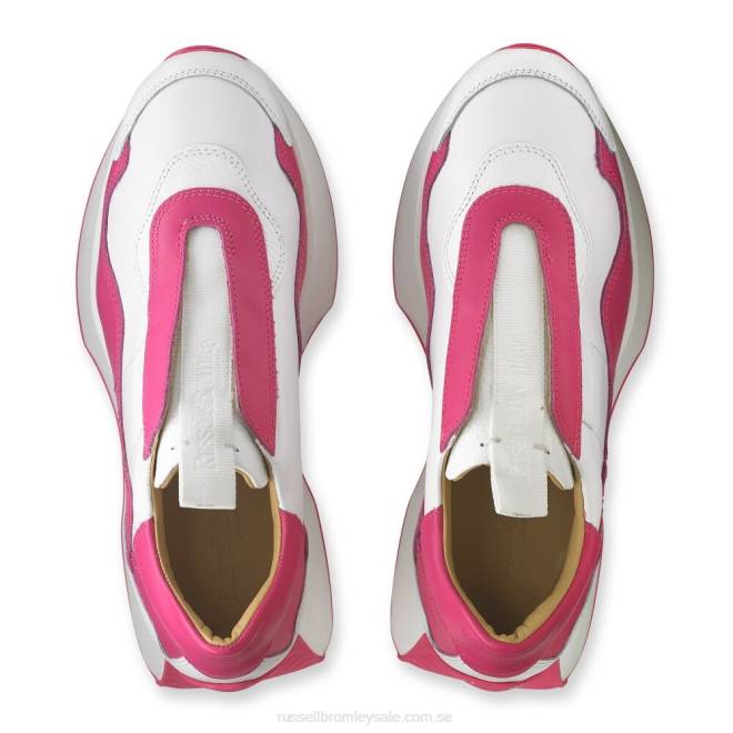 kvinnor vit Russell And Bromley tidlösa utsvängda snörlösa sneaker T4XZ81