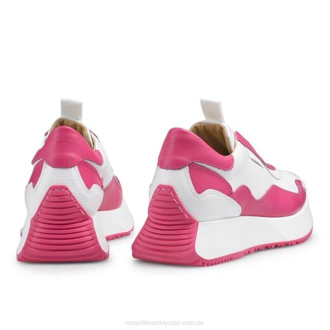 kvinnor vit Russell And Bromley tidlösa utsvängda snörlösa sneaker T4XZ81