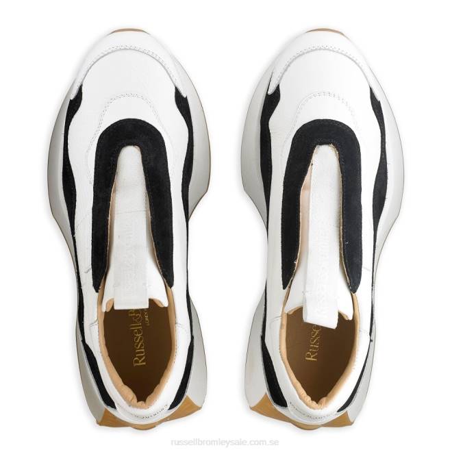 kvinnor vit Russell And Bromley tidlösa utsvängda snörlösa sneaker T4XZ88