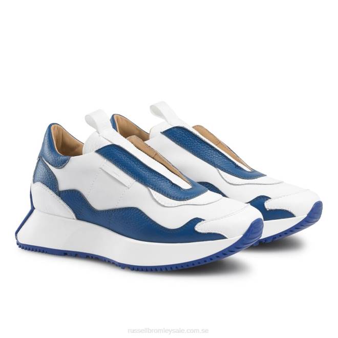 kvinnor vit Russell And Bromley tidlösa utsvängda snörlösa sneaker T4XZ8