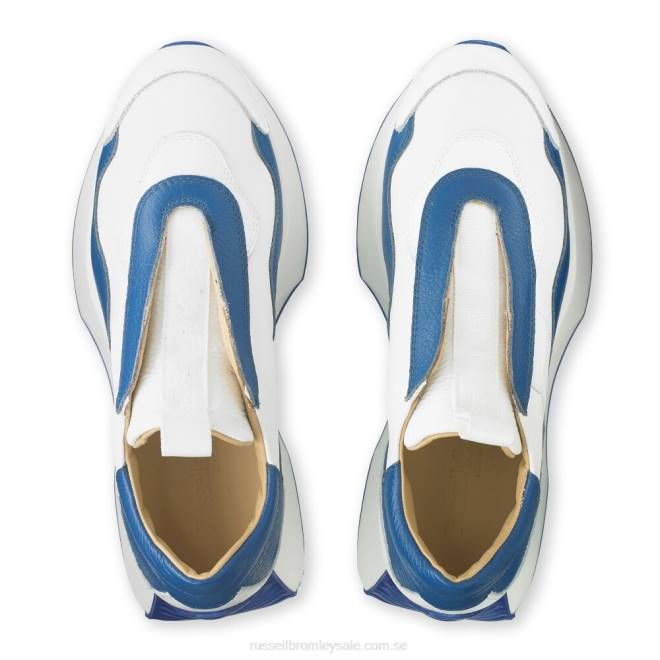 kvinnor vit Russell And Bromley tidlösa utsvängda snörlösa sneaker T4XZ8