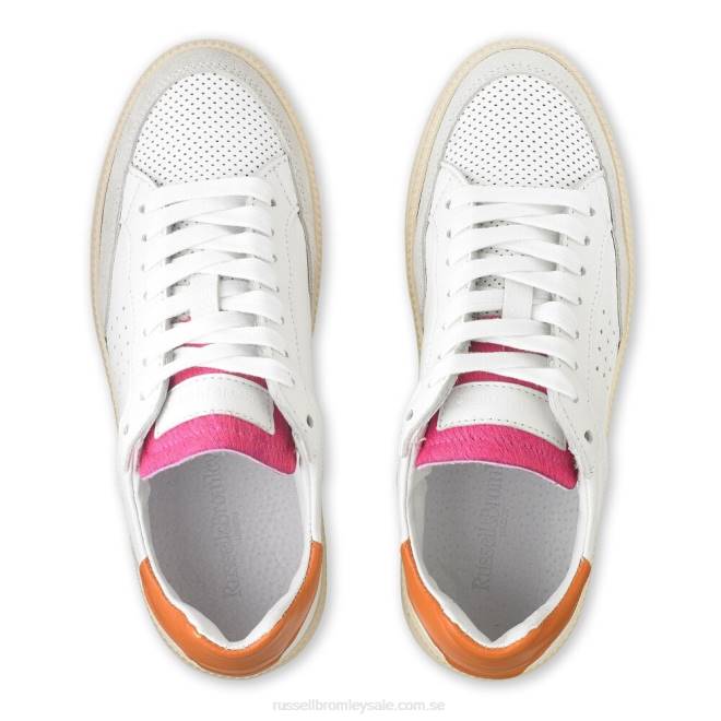 kvinnor vit Russell And Bromley whisper low top sneaker T4XZ63