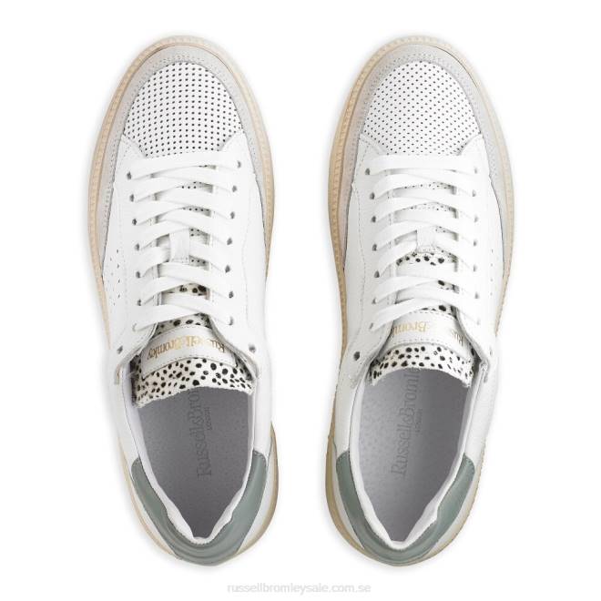 kvinnor vit Russell And Bromley whisper low top sneaker T4XZ70