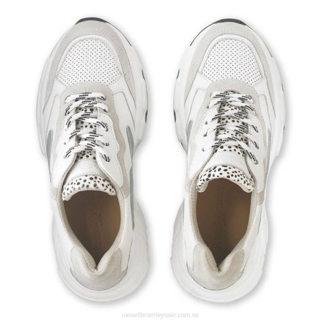 kvinnor vit Russell And Bromley whistle runner pappa sneaker T4XZ58