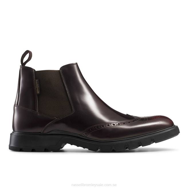 män röd Russell And Bromley farringdon brogue detalj chelsea boot T4XZ606
