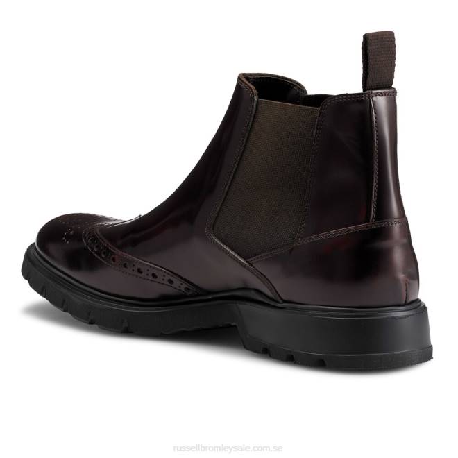 män röd Russell And Bromley farringdon brogue detalj chelsea boot T4XZ606