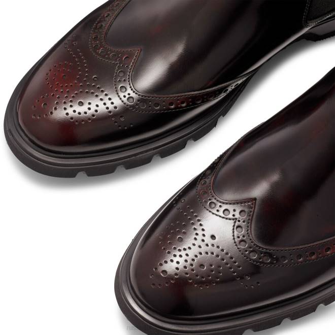 män röd Russell And Bromley farringdon brogue detalj chelsea boot T4XZ606