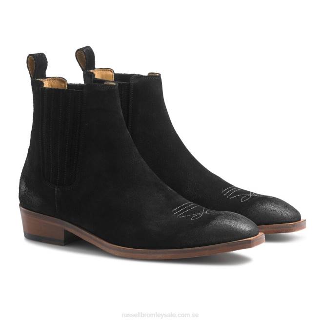 män svart Russell And Bromley arizona western stövel T4XZ607