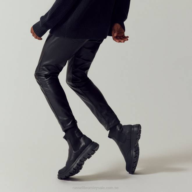 män svart Russell And Bromley conquer m stänkskydd chelsea boot T4XZ620