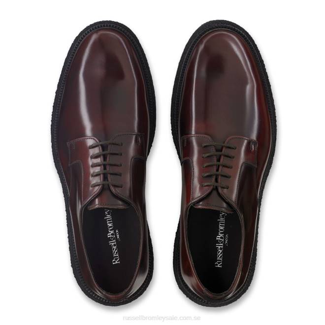 män röd Russell And Bromley oporto hi-shine derby T4XZ599