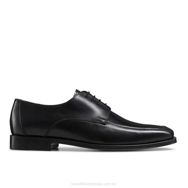 män svart Russell And Bromley bank fyrkantig tå snörning T4XZ597