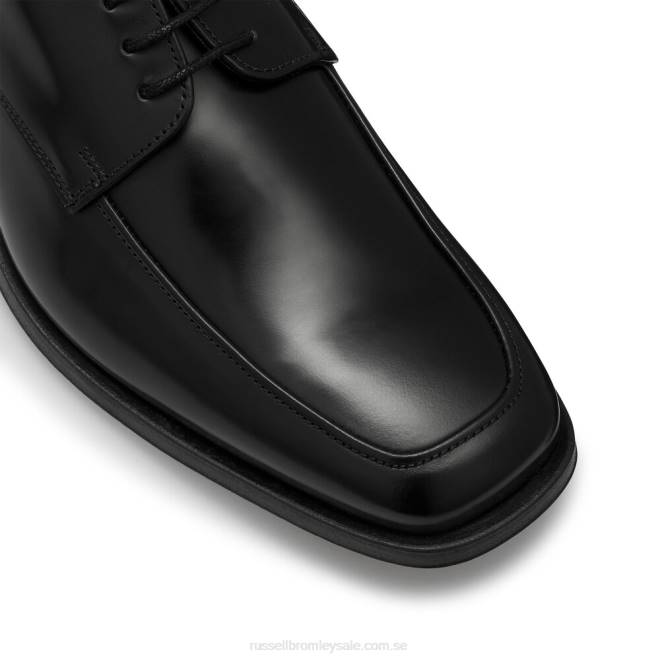 män svart Russell And Bromley bank fyrkantig tå snörning T4XZ597