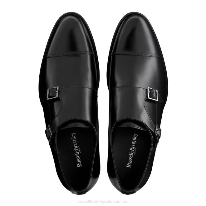 män svart Russell And Bromley björk dubbelspänne munk T4XZ604