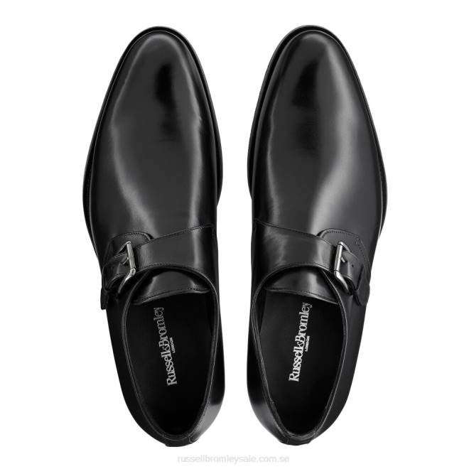 män svart Russell And Bromley munkband med ett spänne av platan T4XZ605
