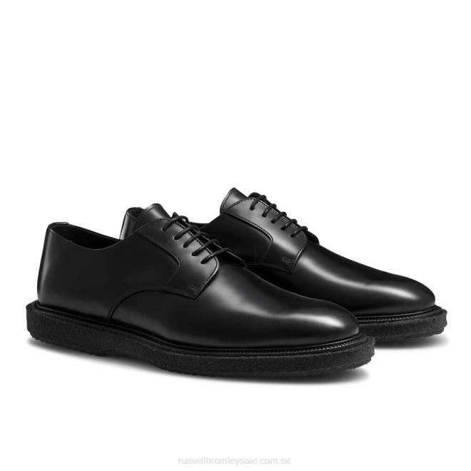 män svart Russell And Bromley oporto hi-shine derby T4XZ600
