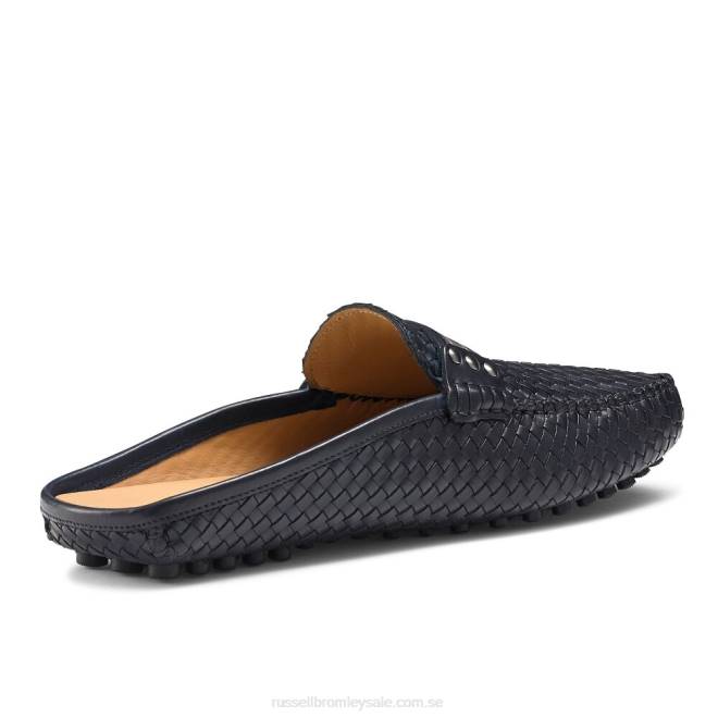 män blå Russell And Bromley cabriolet rygglös loafer T4XZ500