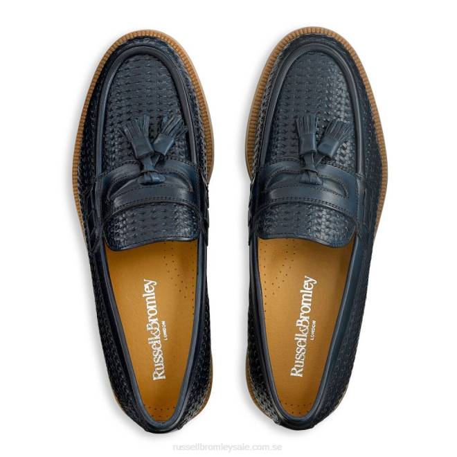 män blå Russell And Bromley keeble 4 tofs college loafer T4XZ575