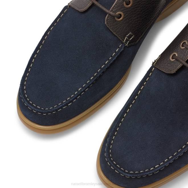 män blå Russell And Bromley midway premium däcksko T4XZ485