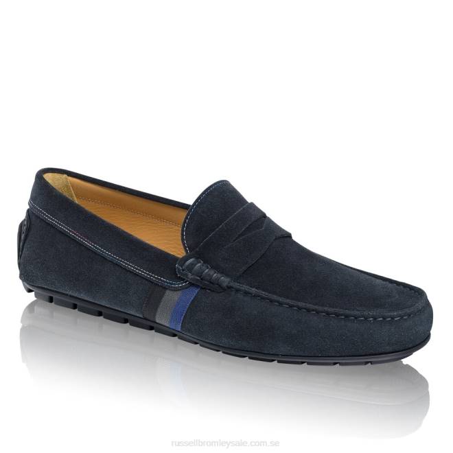 män blå Russell And Bromley mjuk slitage drivande loafer T4XZ495