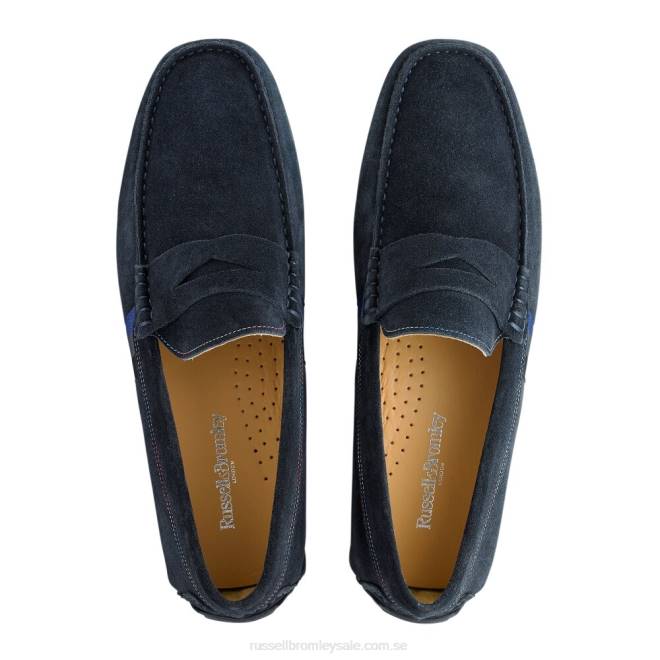 män blå Russell And Bromley mjuk slitage drivande loafer T4XZ495