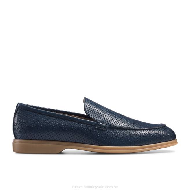 män blå Russell And Bromley zeno väv stämpel slip på T4XZ567