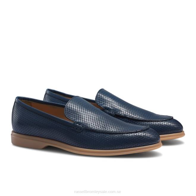 män blå Russell And Bromley zeno väv stämpel slip på T4XZ567