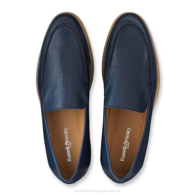 män blå Russell And Bromley zeno väv stämpel slip på T4XZ567