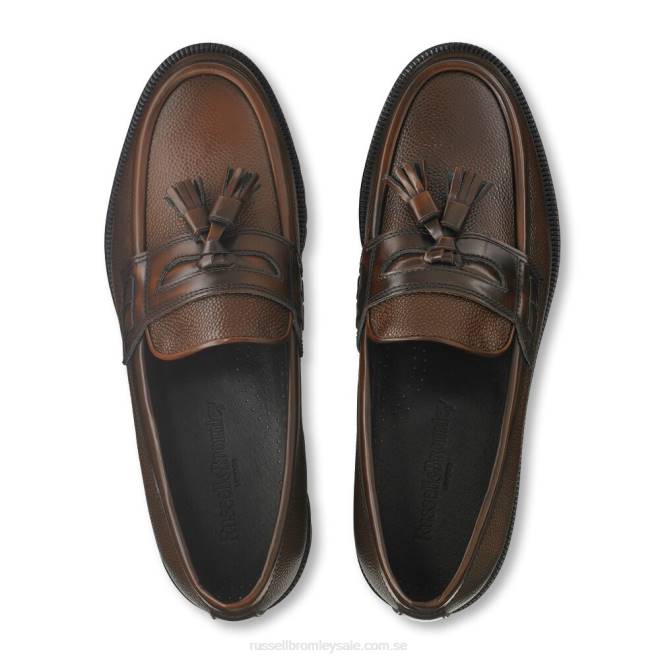 män brun Russell And Bromley college loafer med sula med klack T4XZ576
