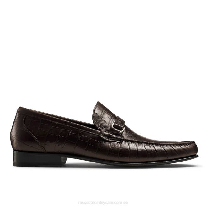 män brun Russell And Bromley elit slip on mockasin T4XZ498