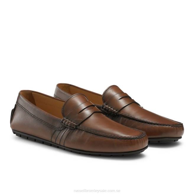 män brun Russell And Bromley mjukt slitage drivrutin T4XZ487
