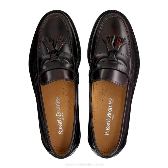 män röd Russell And Bromley keeble 3 tofs college loafer T4XZ556