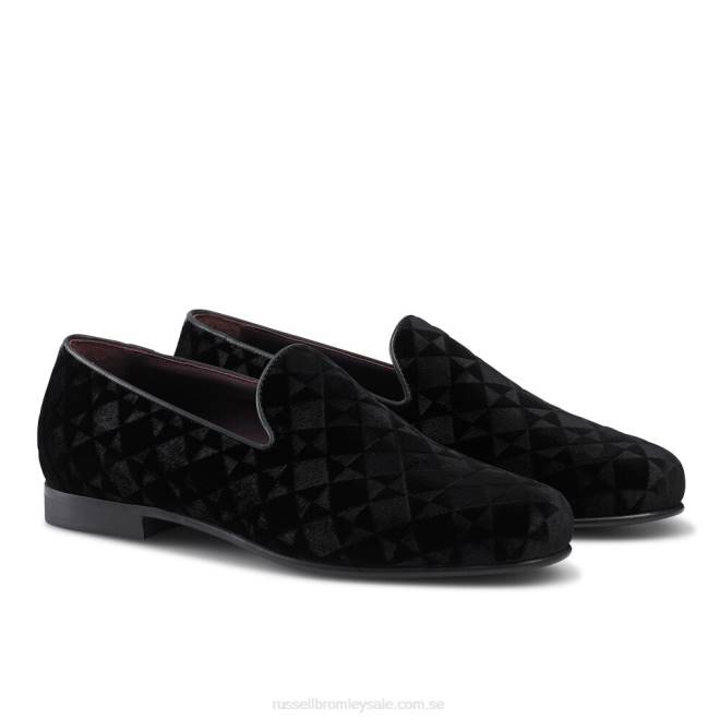 män svart Russell And Bromley basilika klänning slip on T4XZ580