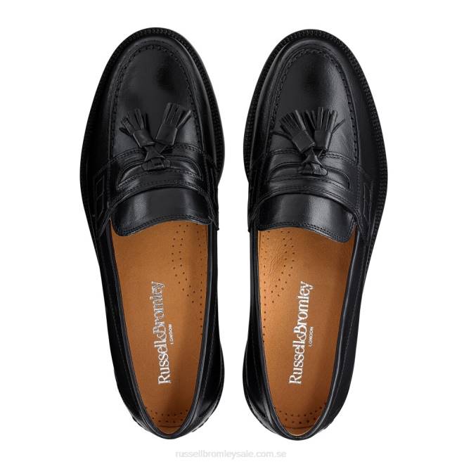 män svart Russell And Bromley keeble 3 tofs college loafer T4XZ549