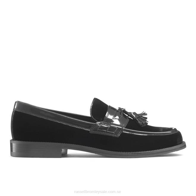 män svart Russell And Bromley keeble 4 tofs college loafer T4XZ572