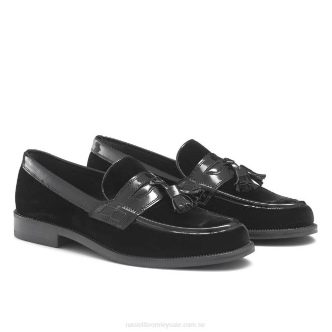 män svart Russell And Bromley keeble 4 tofs college loafer T4XZ572