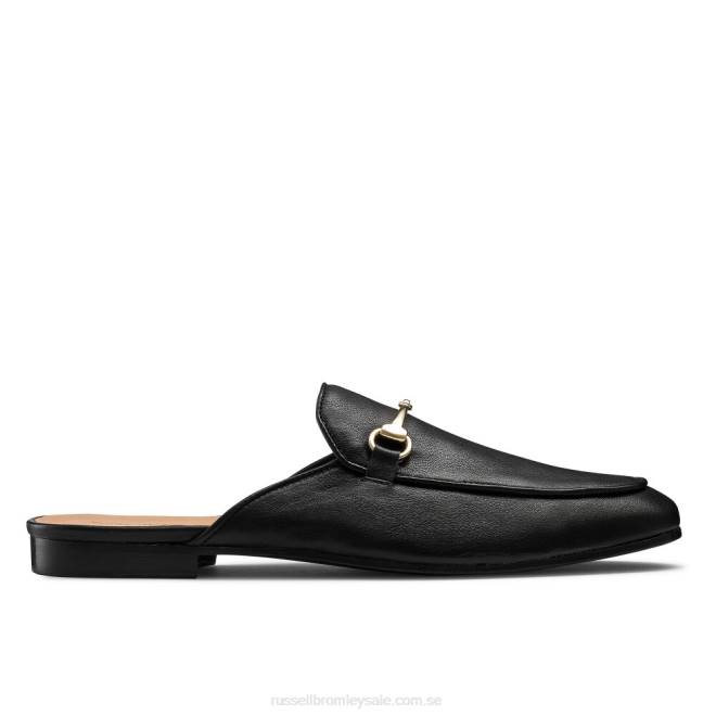 män svart Russell And Bromley loaferslip rygglös loafer T4XZ545