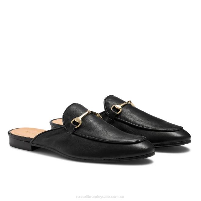 män svart Russell And Bromley loaferslip rygglös loafer T4XZ545