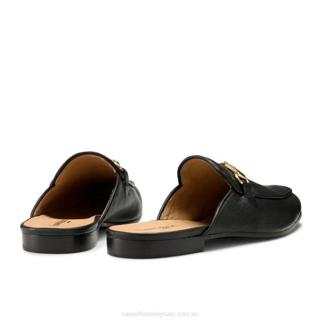 män svart Russell And Bromley loaferslip rygglös loafer T4XZ545