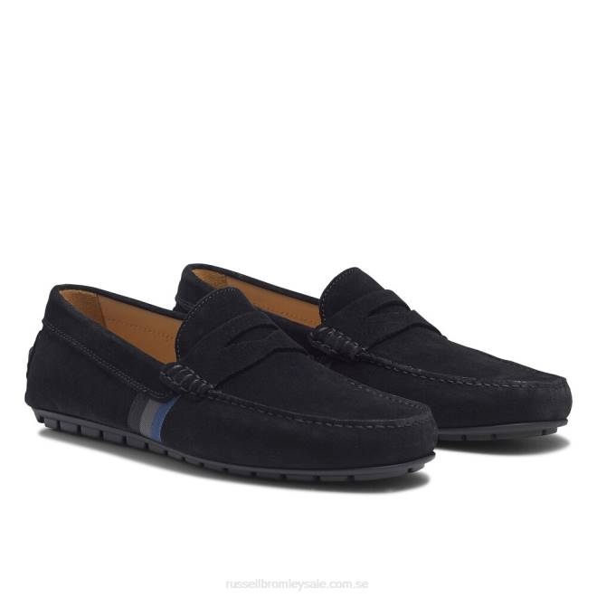 män svart Russell And Bromley mjuk slitage drivande loafer T4XZ496