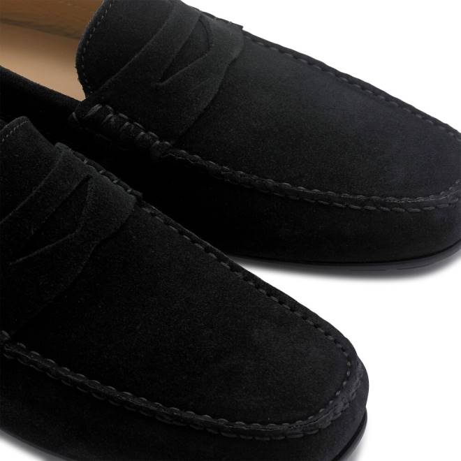 män svart Russell And Bromley mjuk slitage drivande loafer T4XZ496