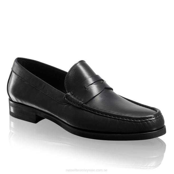 män svart Russell And Bromley saturn klassisk loafer T4XZ557