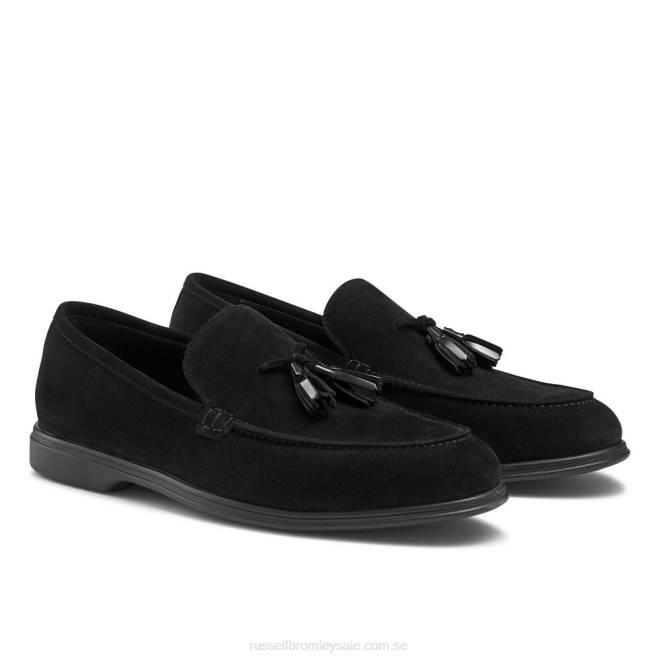 män svart Russell And Bromley tofs tofs loafer T4XZ559
