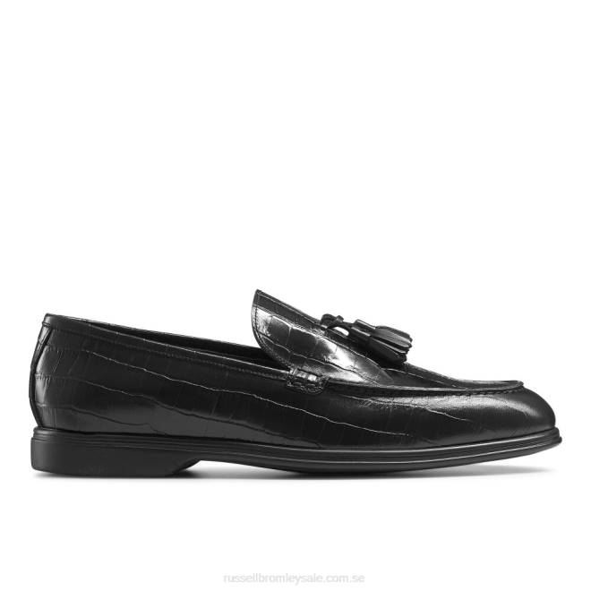 män svart Russell And Bromley tofs tofs loafer T4XZ561