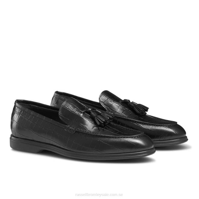 män svart Russell And Bromley tofs tofs loafer T4XZ561