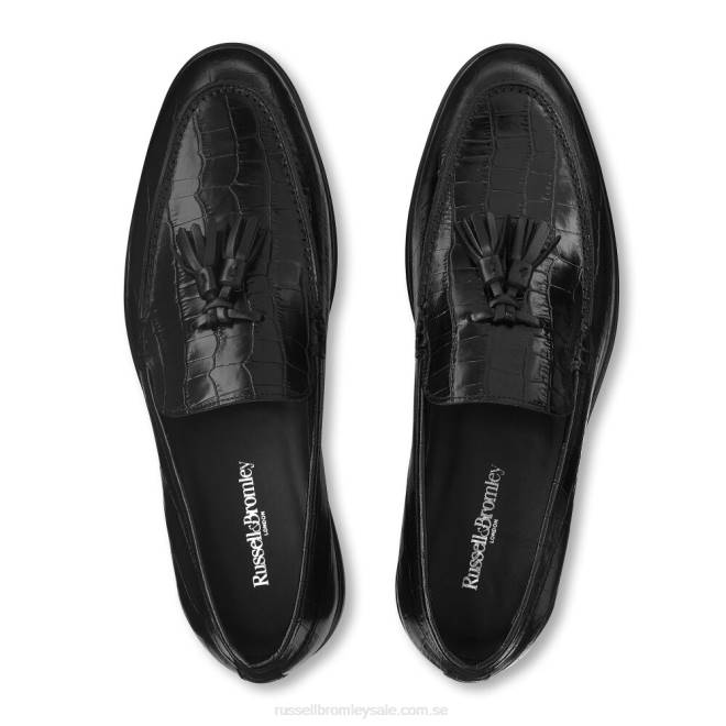 män svart Russell And Bromley tofs tofs loafer T4XZ561